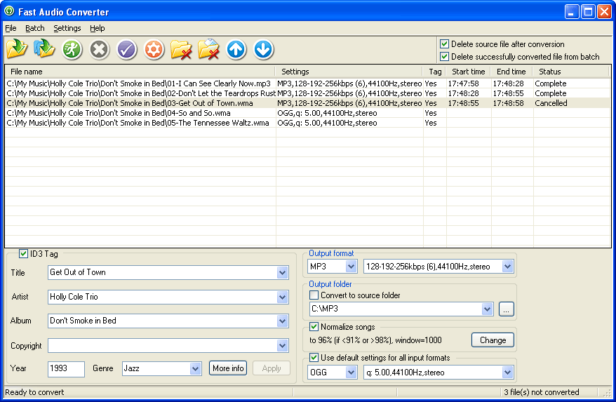 Screenshot of Fast Audio Converter 1.2