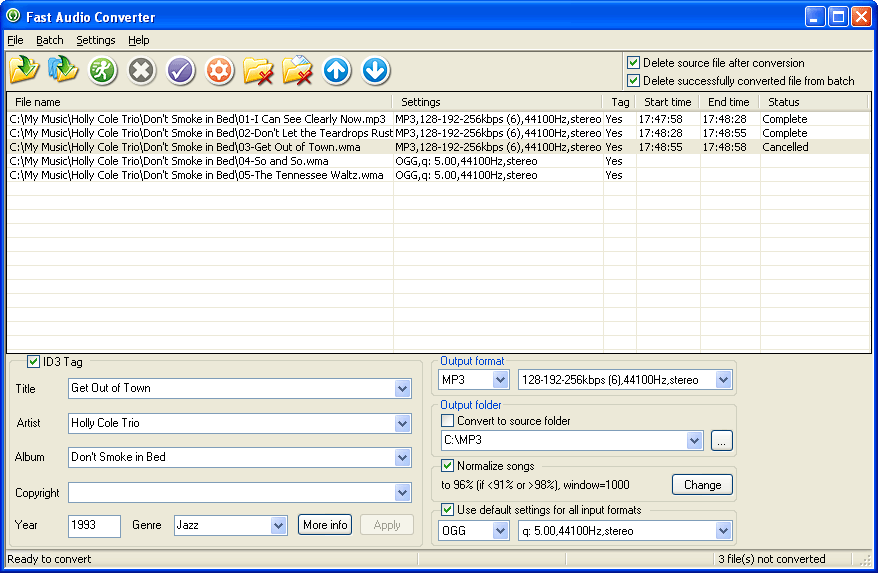 Screenshot of Fast Audio Converter